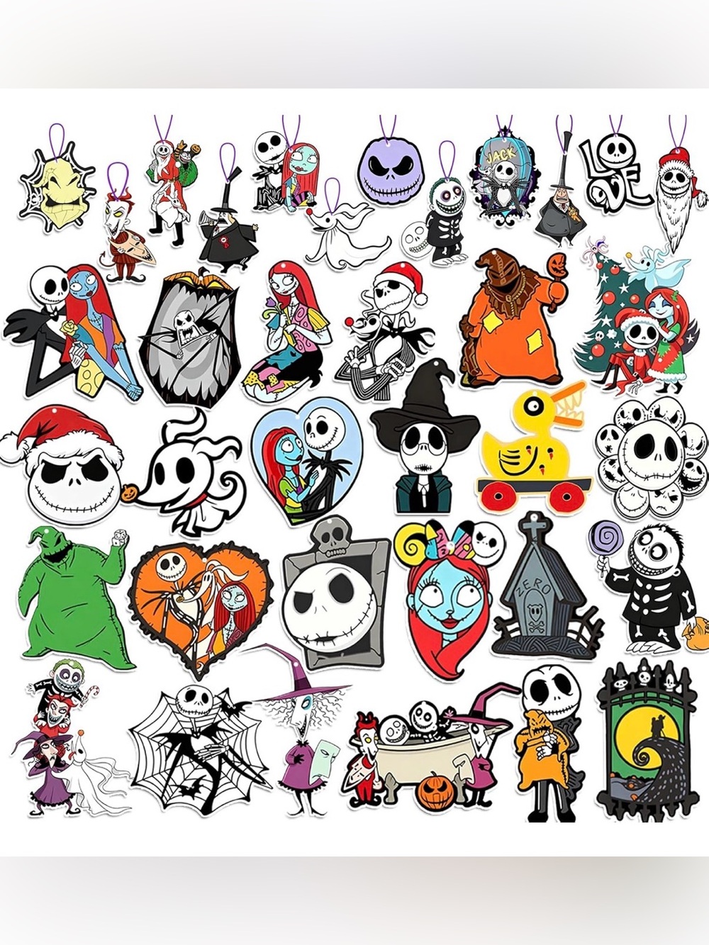 36 PCS Nightmare Before Christmas Wooden Tree Ornaments Set 🎃